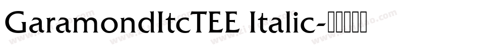 GaramondItcTEE Italic字体转换